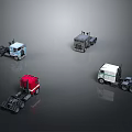 Different Colored Heavy Duty Trucks With Various Designs And Styles