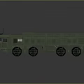 Green Military Tank Armored Vehicle With Wheeled Design And Cargo Compartment