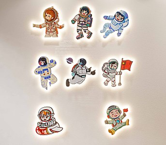 Children's Astronaut Wall Decorations 3d model