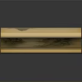 Traditional Chinese Landscape Scroll With Mountains Trees Cottage And Red Seal