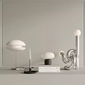 Modern Table Lamp Ornaments Combination Book Candlestick Combination 3d model