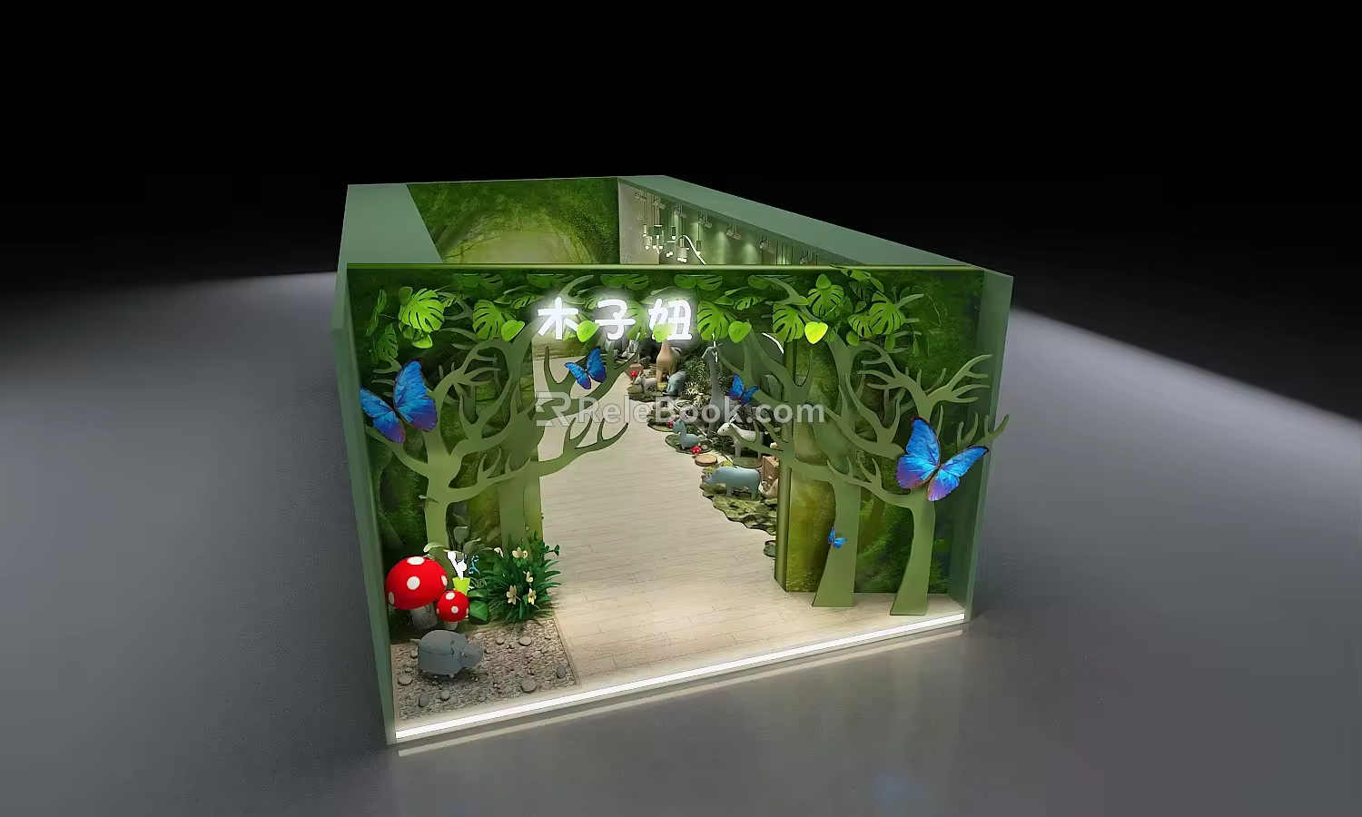 Mu Zi Niu Window Mei Chen 3 3d model