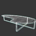 Modern Wooden Dining Table Set with Oval Shaped Top and Cross Legs for Contemporary Home
