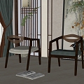 New Chinese Dining Chair 3d model