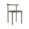 Modern Minimalist Single Chair With Sleek Metal Legs And Simple Design