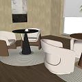 Modern Leisure Tables and Chairs Negotiation Tables and Chairs Dining Tables and Chairs 3d model