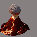 Rockery Stones With Volcanic Style Flowing Lava And Smoking Top Design
