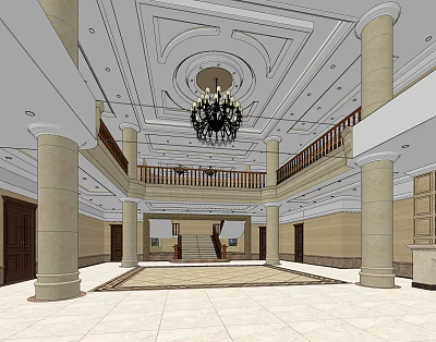 Jane's Hall 3d model