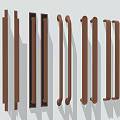 Various Styles Rose Gold Copper Metal Door Handles With Shiny Surface For Furniture