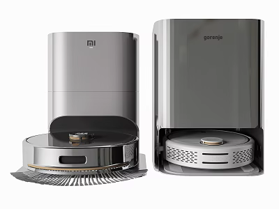 MI and Poree Robotic Vacuum Cleaners Modern Design Daily Use Appliances 3d model