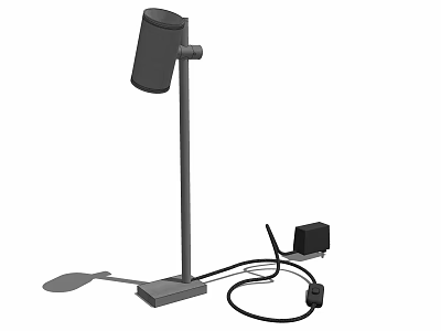 Adjustable Floor Lamp With Lamp Head Metal Stand Stable Base Power Cord And Adapter 3d model