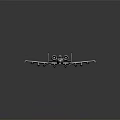 Silver Gray Military Twin Engine Attack Aircraft With Mounted Weapons And 3D Rendered Design