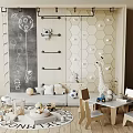 Kids Play Equipment With Chalkboard Wall Ladder Soft Cushions Small Table And Chairs