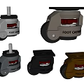 Assorted Foot Casters In Black White Gold Silver With Wheel And Base Designs