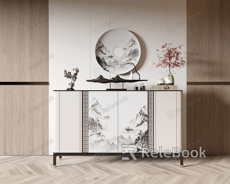 New Chinese Side Cabinet Entrance Cabinet model