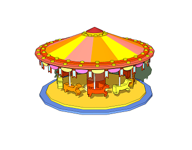 Modern Amusement Equipment Children's Indoor Cartoon Equipment 3d model