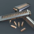 Tactical Firearm Magazine Design Featuring Copper Bullets And Metal Casings