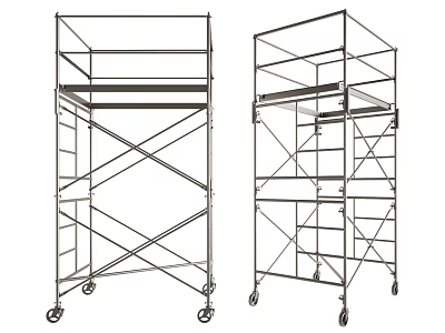 Hardware Tools Heavy Duty Metal Scaffolding With Wheels And Adjustable Platforms 3d model