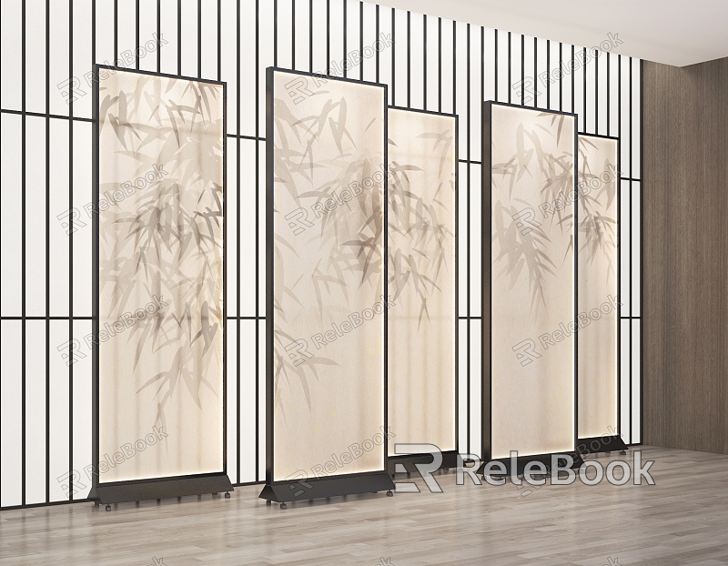 Partition Screen Partition Wall Screen Wall Screen Combination Wooden Partition model