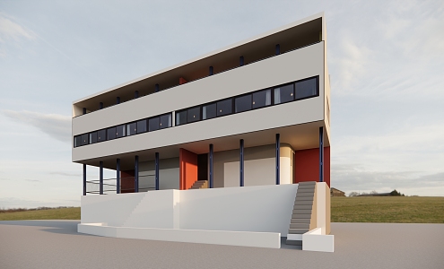 Copy of Corbusier Wiesenhof Residential Exhibition 3d model