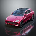 Red Sports Coupe with Black Roof Sleek Body and Reflective Surface