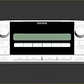 Toyota White Car Computer Panel With Green Display And Control Knobs 3d model