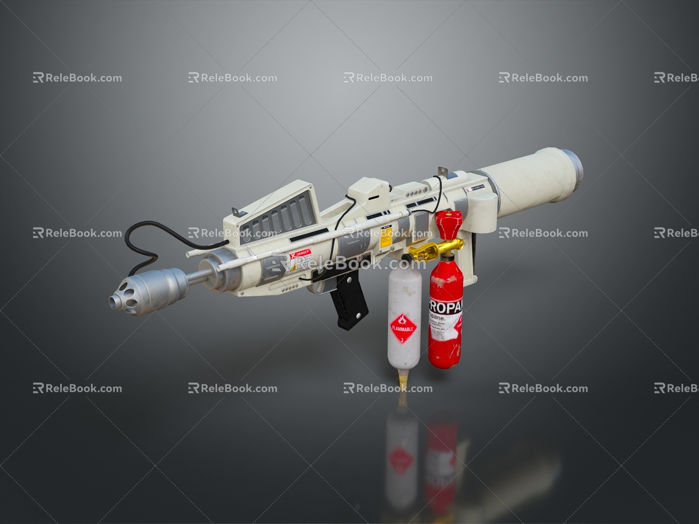 Flame Thrower Flame Gun Homemade Weapon Flamethrower Flame Gun Modern Weapon Hot Weapon Hot Weapon 3d model