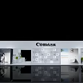 Cottiia Showroom Interior With White Display Cabinets And Modern Design Features 3d model