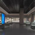 Exquisite Glass Museum Display Cabinets For Antique Cultural Relics In Modern Stylish Art Exhibition Hall
