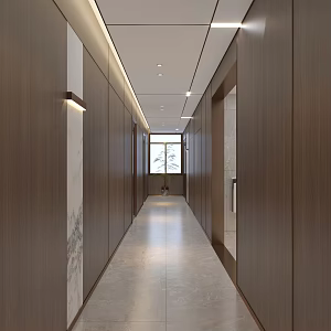 Sales office aisle 3d model