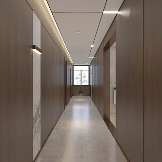 Sales office aisle 3d model