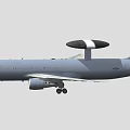 US Air Force Fighter Jet With Radar Dome Tail Number ED And American Flag Emblem