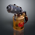 blowtorch fire lamp gasoline blowtorch kerosene blowtorch blowpipe modern weapon hot weapon hot weapon gun 3d model