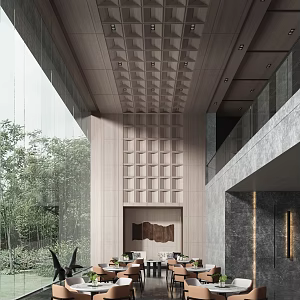 Modern reception area 3d model