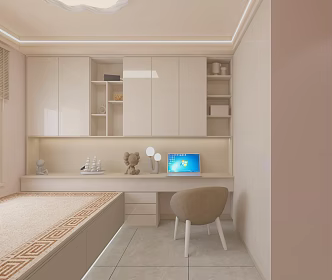 North Bedroom Modern Tatami Bedroom 3d model