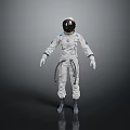 White Astronaut Spacesuit With Detailed Design Elements And Protective Features For Exploration 3d model
