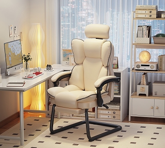 Bedroom computer chair office chair decorative ornaments combination 3d model