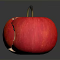 Fresh Red Apples Display With Whole Bitten And Half Eaten Varieties On Dark Surface
