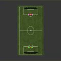 Video Game Characters Playing Soccer On Green Field With Goalposts And Ball