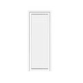 White Hinged Door with Glass Panel and Grid Pattern for Modern Home Interior