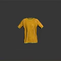 Bright Orange Short Sleeve T Shirt With Green Trim And Mesh Fabric