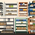 Shelf Storage Rack Display Rack Express Rack Carton Paint Bucket 3d model