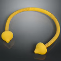 Yellow Neckband Headphones Speaker With Soft Flexible Band And Lightweight Portable Design