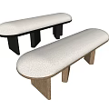 Silent Wind Sofa Stool Rectangular 3d model