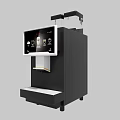 Automatic Beverage Machine With Smart Display Coffee Latte Options Modern Black Daily Appliance 3d model