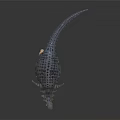 3D Armored Dinosaur Model With Horns Back Plates And Detailed Texture