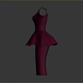 Simple Modern Pink Dress With Fitted Waist And Flared Skirt Design For Daily Use