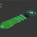 Detailed 3D Model of Sci Fi Weapon With Mechanical Components and Dark Finish