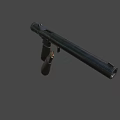 Detailed Black 3D Rendered Pistol With Detachable Magazine And Textured Grip