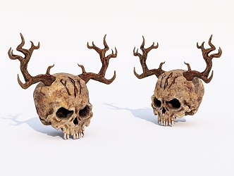 Modern Skull Ornaments 3d model